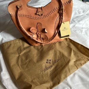 Patricia Nash Italian Leather Braided Flower Pocketbook NWT